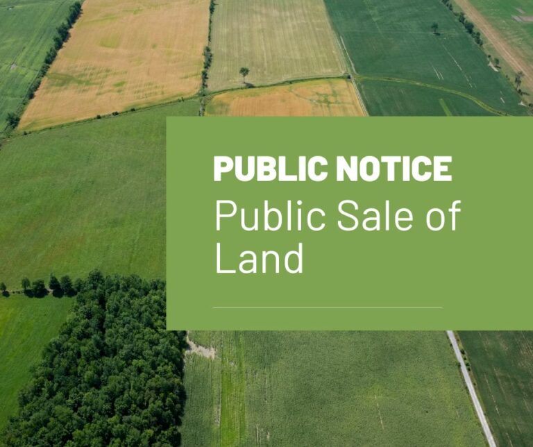 Public Sale of Land