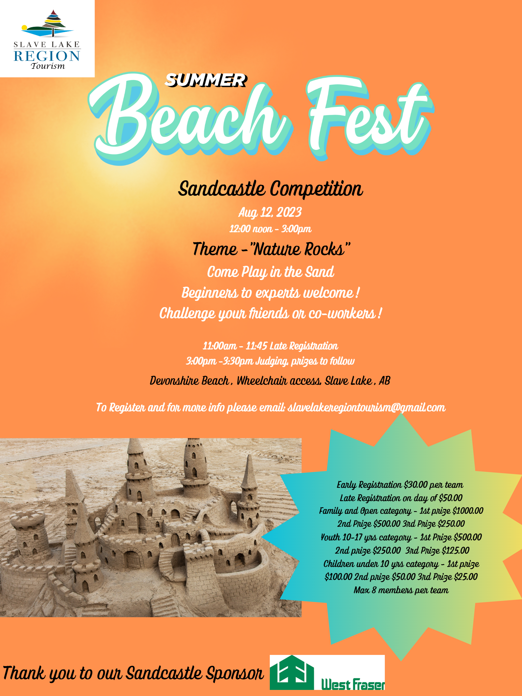 SLRTS 2023 Beach Fest Sandcastle poster