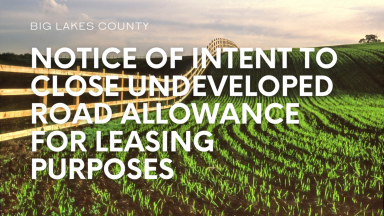 NOTICE OF INTENT TO CLOSE UNDEVELOPED ROAD ALLOWANCE (Presentation)